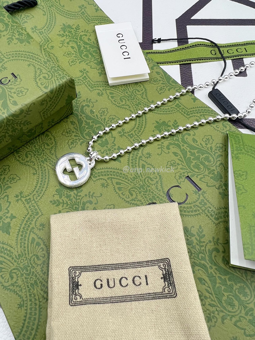 Gucci Interlocking Necklace Silver (4) - www.newkick.vip